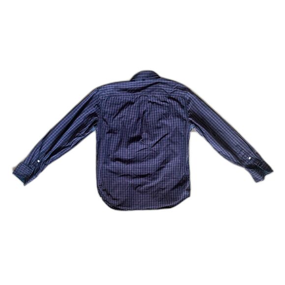 Rag & Bone Black Maroon Check Button Up Slim Fit Shirt Top  Mens Size Medium - Picture 7 of 10